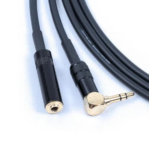 Cable de extensión de auriculares conector recto a ángulo recto con enchufe de 3,5 mm - Imagen 1 de 6