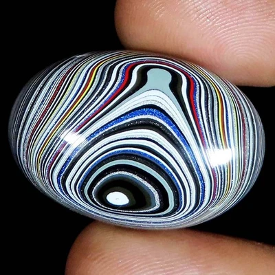 Fordite Detroit Agate Cabochon Gemstone for sale 21.10 Cts 20x31x7 mm YU130 - Image 1 of 4