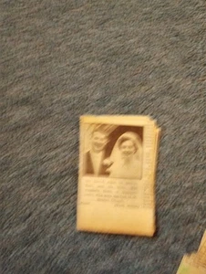 Sk189 Ephemera 1957 Imagen Boda David John Anabelle Hunt Newlyn - Imagen 1 de 1