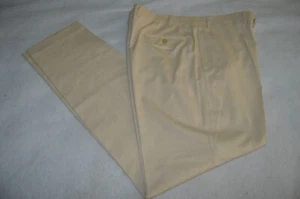 Mens Ralph Lauren Dress Pants Slim Fit 38/34 Cream Flat Front Summer Weight - Picture 1 of 5