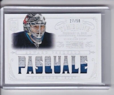 2013 PANINI NATIONAL TREASURES EDWARD PASQUALE RC TIMELINE MATERIALS PRIME 27/50 - Image 1 of 2