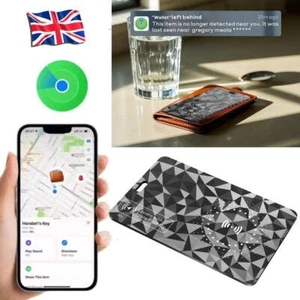 Rechargeable Slim Wallet Tracker Finder Card Wireless Work with Apple Find My - Zdjęcie 1 z 12