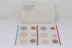 US Mint 1964 P & D Uncirculated Coin Set - Picture 1 of 12