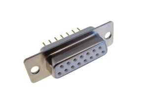 HQ DB15 Female D-Sub Connector Through Hole Lock Solder Gold Termination 2R - Bild 1 von 1