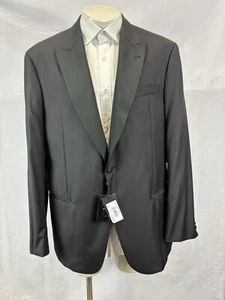 Emporio Armani G Line Solid Black Super 130’S Tuxedo Suit Sz EU 58 R/US 48 R/W40 - Picture 1 of 14