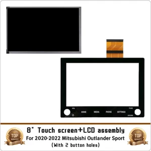 Pantalla táctil LCD 8" 2 PERILLAS 8740A130 8740A040 para Mitsubishi Outlander - Imagen 1 de 12
