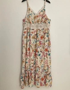 NWT Torrid Women’s Midi Dress Plus Size 3 Floral Smock Back - Picture 1 of 8