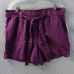 Neu mit Etikett Terra Sky Damenshorts XXXX 28W-30W lila lockerer Gürtel Paperbag Taschenfalte - Bild 1 von 16
