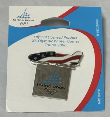 2006 Torino Olympic Pin USA bobsled Lapel Pin - Image 1 of 2