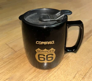 Vintage COMPAQ COMPUTER - SERVICES 66 Coffee Mug with lid - Unused - 2000 - Picture 1 of 8