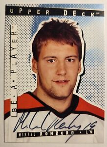 Mikael Renberg 1995 UPPER DECK BE A PLAYER AUTOGRAPHED Card #24
