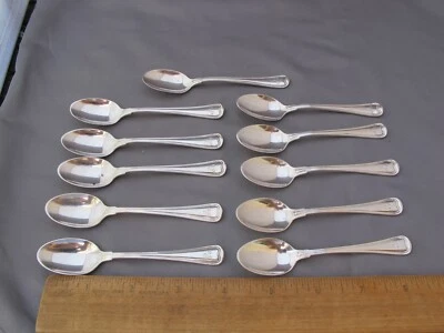 JUEGO DE 11 CUCHARAS DEMITASSE FRANCESAS ANTIGUAS (1905) GORHAM ESTERLINAS-Mono RD/C Foto 1 de 4