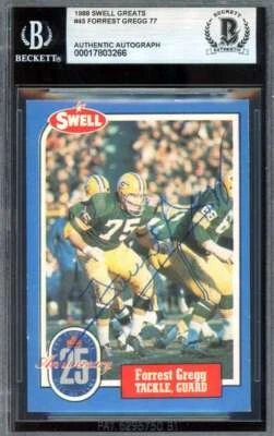 Forrest Gregg Beckett BAS Signed 1988 Swell Greats Autograph - Image 1 of 2