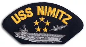 US Navy CVN-68 USS Nimitz Flugzeugträger Mütze Kappe Aufnäher Aufbügeln (a) - Bild 1 von 1