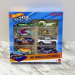 Mattel Hot Wheels Netflix Let's Race 8 with GT Scorcher 8-Pack Factory Sealed - Picture 1 of 6
