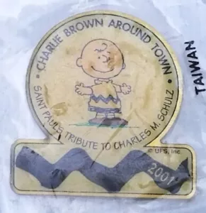 2001 Charlie Brown Around Town Saint Paul's Tribute To Charles M. Schulz Pin GH - Picture 1 of 5