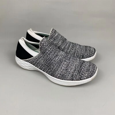 YOU By Skechers Trainers UK 8 EU 41 Black White Shoes Slip on Textile Walking  - Image 1 of 4