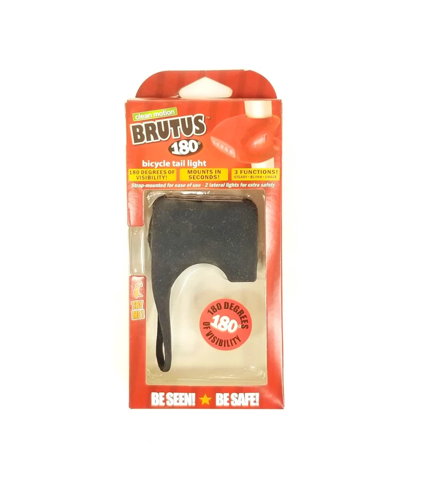 Clean Motion Brutus 180 Bicycle Tail Light, Red LED Foto 1 de 4