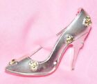 Silver High Heal Shoe with Rhinestone  Brooch Pin Heritage Museum Replica NEW