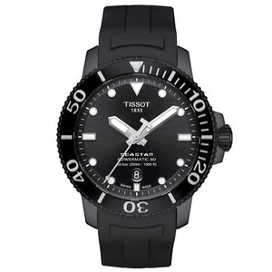 Tissot - Reloj informal Seastar 100 Powermatic 80 para hombre, acero inoxidable, negro - Imagen 1 de 6