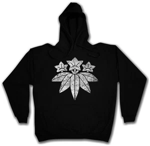 MINAMOTO CLAN MON KAPUZENPULLOVER KAPUZENPULLOVER Shogun Samurai Ninja Flagge Schild - Bild 1 von 2