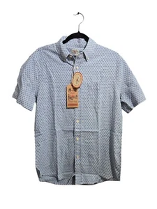 Faherty Shirt Men’s Stretch Playa Short Sleeve Fish Scale Size Medium - Picture 1 of 5