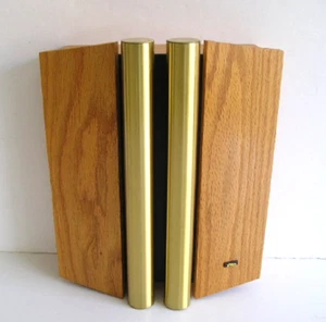 Mid Century Modern BROAN Oak Brass Boor Bell Chime Box Cover - Picture 1 of 13