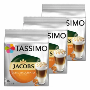 TASSIMO JACOBS Latte Macchiato Caramel Kaffee Milchkaffee KAPSEL 48 T-DISCS - Bild 1 von 4