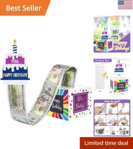 Happy Birthday Money Box for Cash Gifts with DIY Surprise Roll - Elegant Gifting - Picture 1 of 7