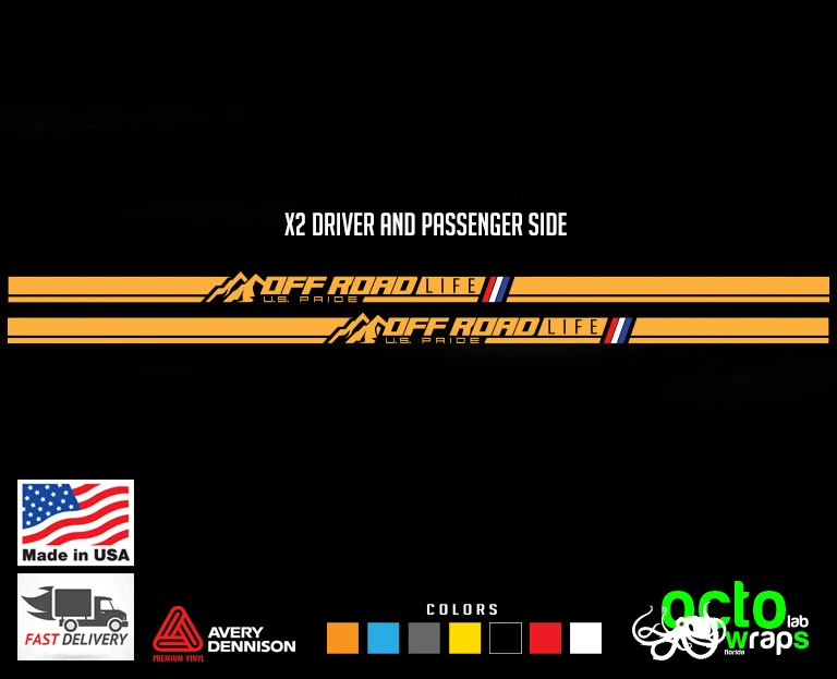 Se adapta a Jeep Wrangler Rubicon Gladiator Sahara Mojave OFF ROAD LIFE 2 puertas pegatina  Foto 1 de 1