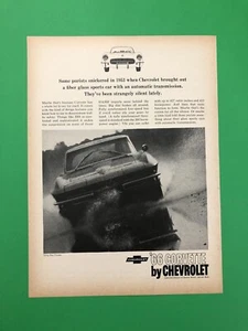 1966 CORVETTE CHEVROLET ORIGINAL VINTAGE PRINT AD ADVERTISEMENT 1 PAGE PRINTED - Picture 1 of 1