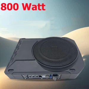 10" 800 Watt Untersitz-Aktiv-Subwoofer + Kabelset Auto Lautsprecher Bass 10 Zoll - Bild 1 von 11