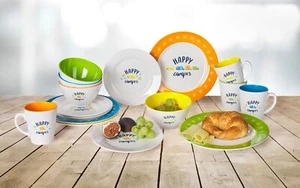 Berger Happy Camper Melamin Geschirr-Set bunt 16-tlg.; B-Ware - Bild 1 von 1