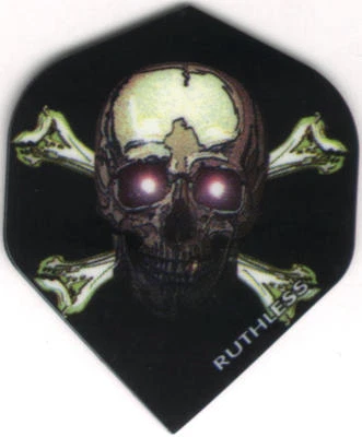 TON JUNKIE DARTS Ruthless Skull & Bones Dart Flights: 3 per set