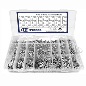 1110PCS Muttern und Schrauben Sortiment Kit, Edelstahl Hardware Schrauben Muttern Pa... - Bild 1 von 7