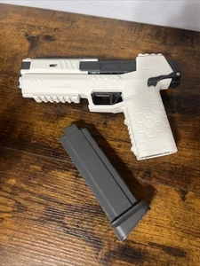 Lizzy Soft Bullet Launcher White Gun Toy  Rhinoceros Pistol Only W/1 MAG - Picture 1 of 12