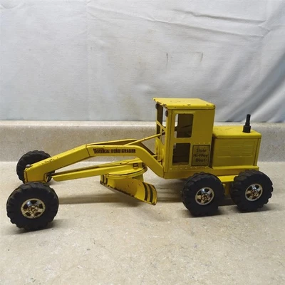 Винтажный Tonka State Hi Way Dept. Дорожный грейдер, игрушка из прессованной стали, желтый - Изображение 1 из 4