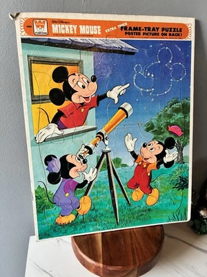 Vintage Whitman Mickey Mouse Frame-Tray Puzzle Disney Extra Thick Pieces - Image 1 of 4