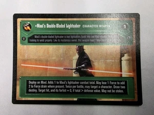 MAUL's DOUBLE BLADED LIGHTSABER Star Wars CCG NM SWCCG - Picture 1 of 2
