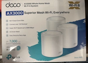 TP-LINK Deco X60, AX3000 Cały domowy system Wi-Fi 6 ZAPIECZĘTOWANY - Zdjęcie 1 z 2
