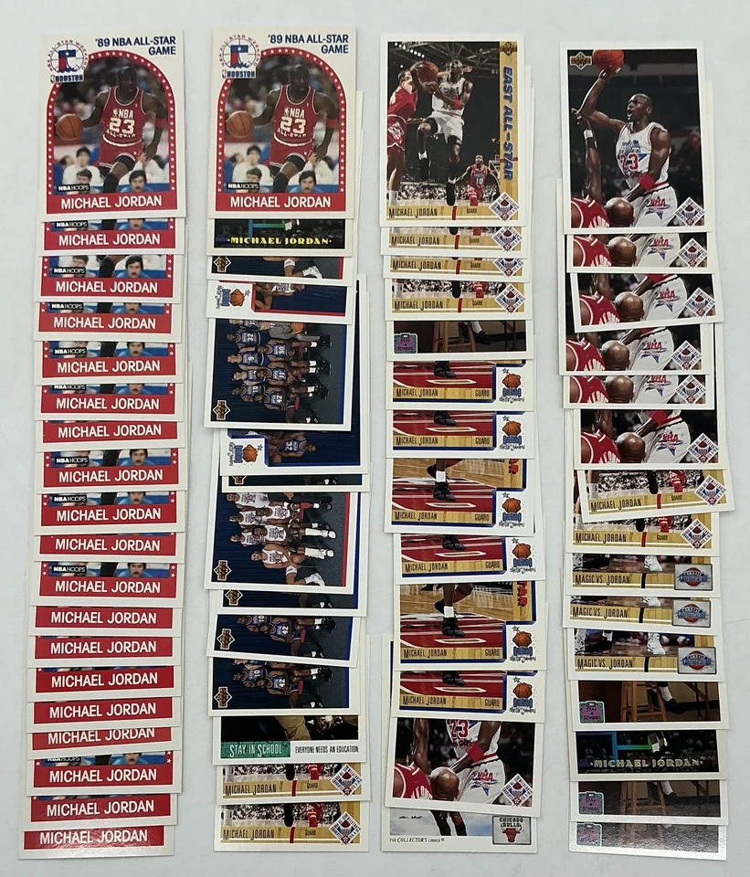 ЛОТ (60) винтажных баскетбольных карточек 1980-х 1990-х с Майклом Джорданом Upper Deck Hoops - Изображение 1 из 1