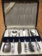 Antique Art Deco Sugar jam & butter Grosvenor silver plated set in original box