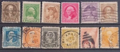 US 1932 #704-715 PRESIDENTS STAMPS SET OF 12V USED US1932 - Image 1 of 2