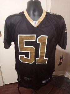 Nuova con etichette ragazzo Jonathan Vilma Reebok New Orleans Saints #51 maglia grande 14-16 NFL - Foto 1 di 13