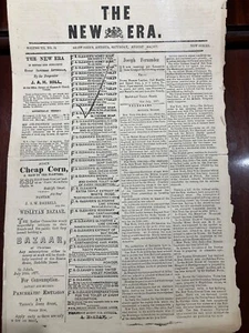 Antigua B.W.I. 1877 St John's four page weekly Newspaper "The New Era" - Picture 1 of 2