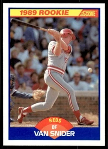 1989 Score Baseball Card Van Snider Rookie Cincinnati Reds #640 - Picture 1 of 2