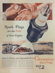 1939 vintage champion spark plugs printhead, spark plugs The pulse of your engin - Bild 1 von 1