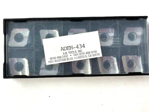 A.B. TOOLS ADEH 434 CARBIDE INSERTS MILLING SHEAR HOG TOOLS USA BOX OF 10 - Picture 1 of 6