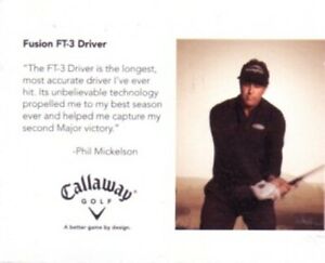 Phil Mickelson 2006 Callaway Golf ROOKIE PROMO trading card NmMt RARE PGA Tour