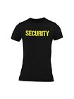 Men's Security T-Shirt Black Neon Tee Staff Guard Bouncer T Shirt Screen Printed